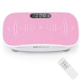 Vibration Plate Exercise Machine for Lymphatic Drainage and Weight Loss with 10 Speed Intensities-White - Color: White & Pink