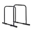 Adjustable Dip Bar Station With 660 Lbs Capacity For Calisthenics And Strength Training-Black - Color: Black