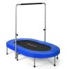 2-Person Foldable Mini Kids Fitness Rebounder Trampoline-Blue