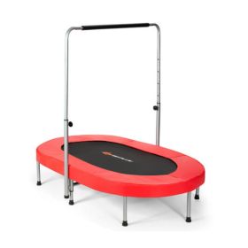 Costway 2-Person Foldable Mini Kids Fitness Rebounder Trampoline-Red - Color: Red