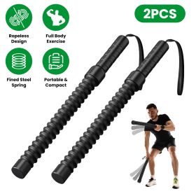 1Pair Ropeless Battle Ropes for Home Portable Compact Workout Exercise Training Battle Rope With Waist Strap for Women Men Strength Training Spring Ba