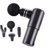 Massage Gun Deep Tissue, Percussion Mini Muscle Massage Gun for Athletes - with 4 Speed Levels & 4 Massage Heads, 12V 2500mAh Batteries