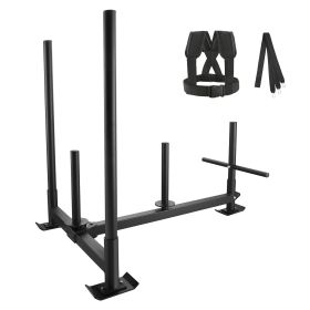 Weight Training Sled, Pull Push Power Sled with Handle, Fitness Strength Resistance Training