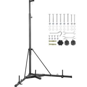 Punching Bag Stand, Steel Heavy Duty Workout Training Equipment, Adjustable Height Boxing Punching Stand with Weighted Base, Holds Up to 143 lbs