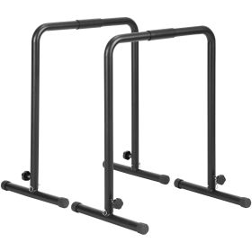 Dip Bars, 440 lbs Capacity, Heave Duty Dip Stand Station with Adjustable Height, Fitness Workout Dip Bar Station Stabilizer Parallette Push Up Stand