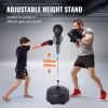 Punching Bag, Reflex Boxing Bag for Teens & Adults, Height Adjustable Free Standing Strike Bag Set with Boxing Gloves & Stand, Speed Bag for Training
