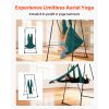 Yoga Stand Frame, Max 440.9 lbs Load Swing Stand, Triangular Structure Pull Up Stands, Aerial Silk Stands with EVA Foam & 6.6-yard Yoga Hammock