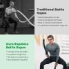 1Pair Ropeless Battle Ropes for Home Portable Compact Workout Exercise Training Battle Rope With Waist Strap for Women Men Strength Training Spring Ba