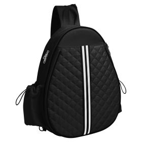 Pickleball Sling Bag for Men Women Waterproof Badminton Tennis Backpack with Wet Pocket Hidden Fence Hook Machine Washable GPCT5413