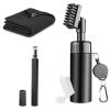 3 In 1 Golf Club Cleaning Kit Golf Club Cleaner Brush with 5Oz Water Bottle Retractable Clip Groove Sharpener Golf Towel Gift for Golfers