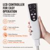 Full Leg Massager, Air Compression Leg Massager for Foot Calf Thigh Knee, 2 Knee Heating Levels, 3 Modes & 3 Intensities