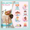 32.3" Balance Board, Wobble Board for Toddlers, Montessori Waldorf Toy, Blue, Perfect for Ages 3-6 Years Old
