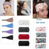Headband for Women Sweat Wicking Scarf Bandana Elastic Workout Headband Vintage Turban Headbands Boho Floral Headwraps Hair Band; 12pcs