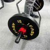 35LB 100% high density rubber, each bumper plate has an inner ring with a diamter of 2"(IWF standard)
