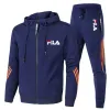 Color: Pink, Size: M, Ships From: CHINA - Men's spring and Fall outdoor zipper jacket + sweatpants jogging set Casual basketball fitness two-piece set