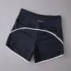 Color: black, Size: M - 2024 New Color Contrast High Waist Sports Shorts Tight Elastic Peach Hip Training Fitness Yoga Hot Pants