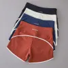 Color: black, Size: M - 2024 New Color Contrast High Waist Sports Shorts Tight Elastic Peach Hip Training Fitness Yoga Hot Pants