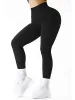 Color: black, Size: M - Women's Ribbed High Waist Fitness Leggings Simple Yoga Daily Leisure High Waist Sports Cycling Pants
