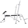 Workout Bench With Weight Rack, Barbell And Dumbbell Set 198.4 Lb
