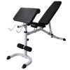 Workout Bench With Weight Rack, Barbell And Dumbbell Set 198.4 Lb