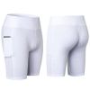 Size: X-Large,Color: White - All Seasons Yoga Shorts Stretchable With Phone Pocket