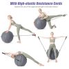 Yoga Sitting Ball with Felt Cover and Air Pump-Gray - Color: Gray