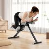 Adjustable Abdominal Trainer Ab Workout Machine Foldable Ab Cruncher-White