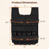 Adjustable Weighted Vest For Men And Women With Removable Iron Weights-Black