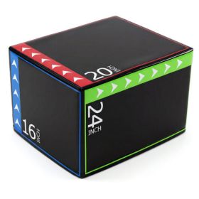 3-In-1 Plyometric Box 16 X 20 X 24 Inches Soft Plyo Jump Box