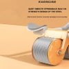 Abdominal Exercise Roller With Timer & Pad Silent Automatic Rebound Widened Wheel Base For Abdominal Core Strength Training Orange (No Timing)