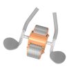 Abdominal Exercise Roller With Timer & Pad Silent Automatic Rebound Widened Wheel Base For Abdominal Core Strength Training Orange (With Timing)