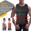 Men Sports Body Shaper Waist Trainer Double Sided Zipper Weight Loss Sauna Suit Slimming Shapewear Black S