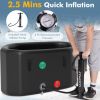XL 129 Gal Oval Ice Bath Tub with Cover and Hand Pump for Athletes-Black