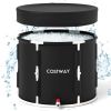 66 Gal Foldable Ice Bath Tub with Lid for Adult