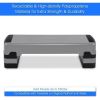 35 Inch Aerobic Cardio Adjustable Exercise Stepper with Risers