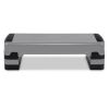 35 Inch Aerobic Cardio Adjustable Exercise Stepper With Risers-Gray - Color: Gray