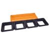 43 Inches Height Adjustable Fitness Aerobic Step With Risers-Orange - Color: Orange