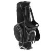 Golf Stand Cart Bag With 6-Way Divider Carry Pockets-Black