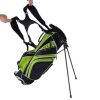 Golf Stand Cart Bag With 6-Way Divider Carry Pockets-Black