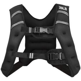 Training Weight Vest Workout Equipment With Adjustable Buckles And Mesh Bag-20 Lbs