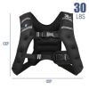 30Lbs Workout Weighted Vest With Mesh Bag Adjustable Buckle-30 Lbs - Color: Black - Size: 30 Lbs
