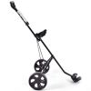 Folding 2 Wheels Push Pull Golf Cart Trolley With Scoreboard - Color: Black