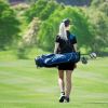 Golf Stand Cart Bag With 4 Way Divider Carry Organizer Pockets-Black