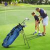 Golf Stand Cart Bag With 4 Way Divider Carry Organizer Pockets-Black