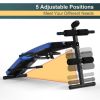 Adjustable Sit Up Bench With Lcd Monitor-Blue - Color: Blue