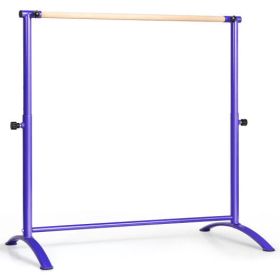 51 Inch Ballet Barre Bar With 4-Position Adjustable Height-Purple