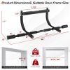 Multi-Grip Doorway Pull Up Bar With Foam Grips - Color: Black