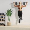 Wall Mounted Multi-Grip Pull Up Bar With Foam Handgrips - Color: Black