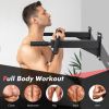 Wall Mounted Multi-Grip Pull Up Bar With Foam Handgrips - Color: Black