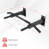 Wall Mounted Multi-Grip Pull Up Bar With Foam Handgrips - Color: Black